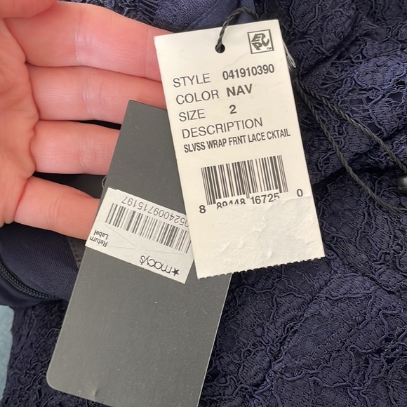 Adrianna Papell lace navy dress - Picture 12 of 16